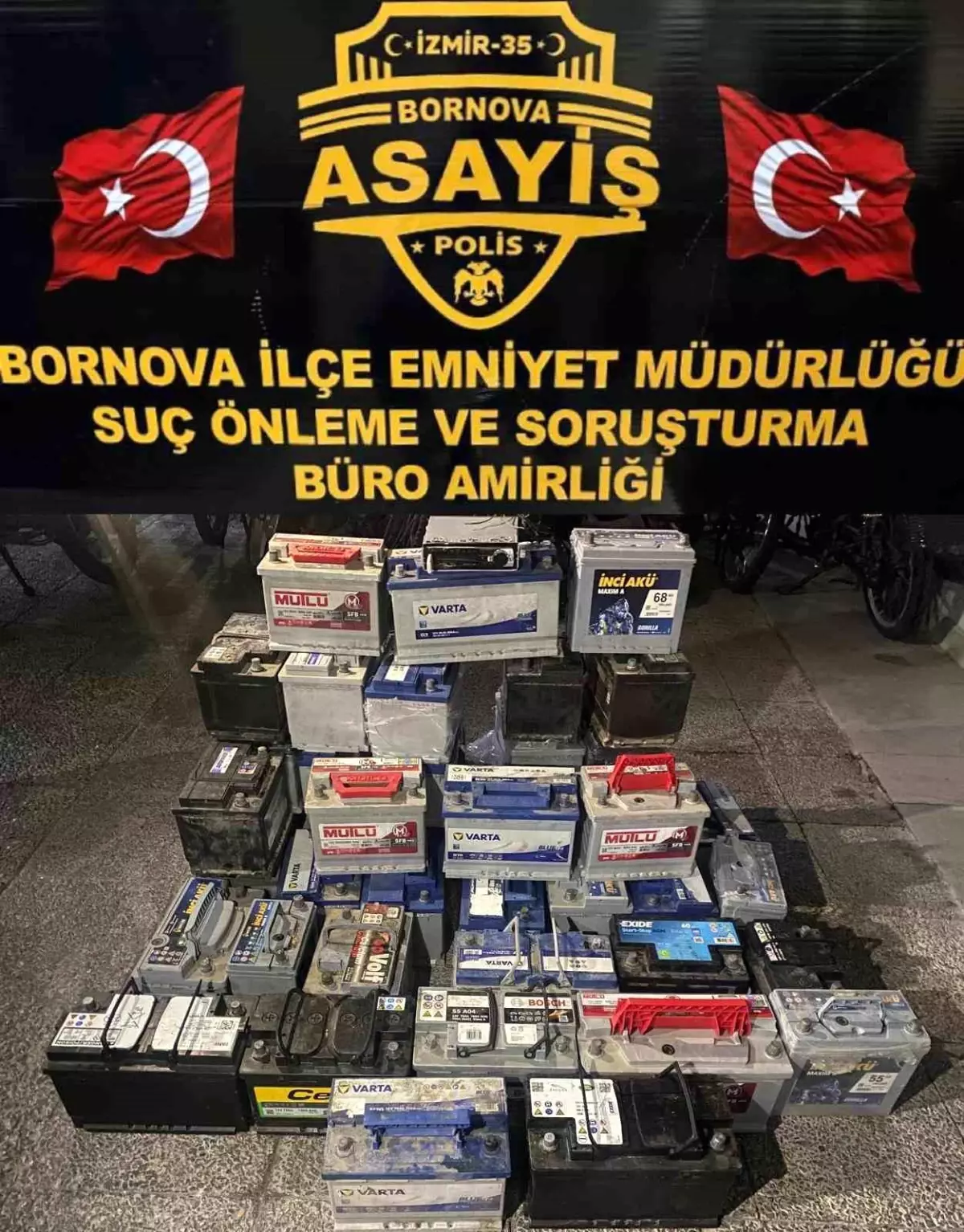 Bornova’da Akü Hırsızları Yakalandı